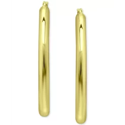 Deals ❤️ Giani Bernini Polished Hoop Earrings, Created For Macy's Gold Over Silver ⌛ -Giani Bernini Shop unnamed file 1001