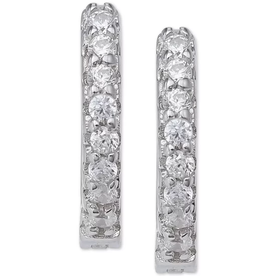 Coupon ๐ Giani Bernini Extra-Small Cubic Zirconia Huggie Hoop Earrings In Sterling Silver, 0.4, Created For Macy's ๐งจ 4 Coupon ๐ Giani Bernini Extra-Small Cubic Zirconia Huggie Hoop Earrings In Sterling Silver, 0.4, Created For Macy's ๐งจ - Image 4