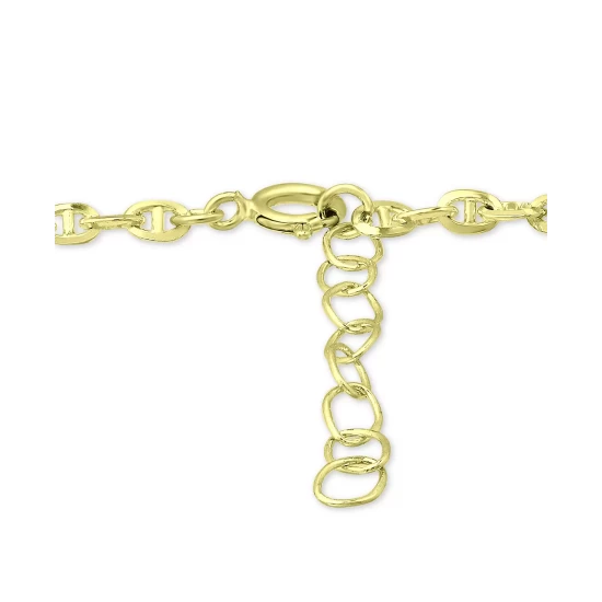 Hot Sale 😀 Giani Bernini Mariner Link Ankle Bracelet In Sterling Silver And 18k Gold Over Silver, Created For Macy's 😉 5 Hot Sale 😀 Giani Bernini Mariner Link Ankle Bracelet In Sterling Silver And 18k Gold Over Silver, Created For Macy's 😉 - Image 5