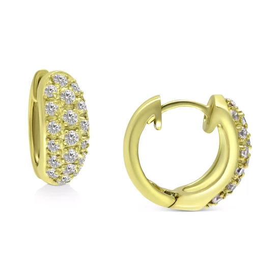 Hot Sale ๐ Giani Bernini Cubic Zirconia Pavรฉ Small Huggie Hoop Earrings In 18k Gold-Plated Sterling Silver, 1/2, Created For Macy's Gold Over Silver ๐ 4 Hot Sale ๐ Giani Bernini Cubic Zirconia Pavรฉ Small Huggie Hoop Earrings In 18k Gold-Plated Sterling Silver, 1/2, Created For Macy's Gold Over Silver ๐ - Image 4