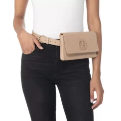 Buy 👍 Giani Bernini Buckle Logo Fanny Pack, Created For Macy's Beige 🎉 -Giani Bernini Shop unnamed file 112