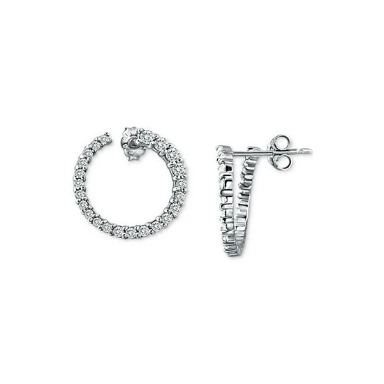 Promo ⭐ Giani Bernini Cubic Zirconia Pavé Spiral Hoop Earrings In Sterling Silver, Created For Macy's 🔔 3 Promo ⭐ Giani Bernini Cubic Zirconia Pavé Spiral Hoop Earrings In Sterling Silver, Created For Macy's 🔔 - Image 3
