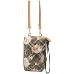Best deal β Giani Bernini Holiday Plaid Floral Tech Wallet On A String, Created For Macy's Green Plaid β€οΈ