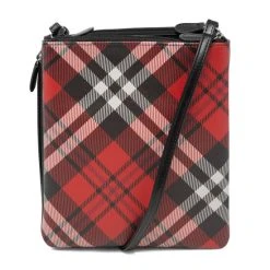 Budget ✨ Giani Bernini Triple-Zip Saffiano Plaid Dasher Crossbody, Created For Macy's Red Plaid/silver ❤️ -Giani Bernini Shop unnamed file 1159