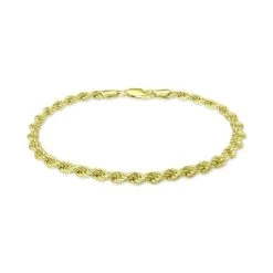 Wholesale 🛒 Giani Bernini Rope Link Bracelet In 18k Gold-Plated Sterling Silver, Created For Macy's Gold Over Silver 🎁