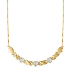 Wholesale ⭐ Giani Bernini Cubic Zirconia Hearts & Kisses 17 Collar Necklace In 14k Gold-Plated Sterling Silver, Created For Macy's ❤️