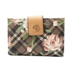 Brand new π Giani Bernini Holiday Plaid Floral Framed Indexer Wallet, Created For Macy's Green Plaid π§¨