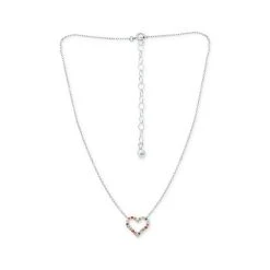 Brand new ✨ Giani Bernini Lab-Created Pink Sapphire (1/3 Ct. T.w.) & Multicolor Cubic Zirconia Heart Pendant Necklace In Sterling Silver, 16 + 2 Extender, Created For Macy's 🧨 -Giani Bernini Shop unnamed file 1182