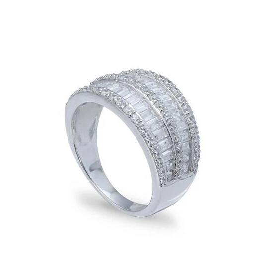 Best deal ๐คฉ Giani Bernini Cubic Zirconia Pave Baguette Ring (2-1/8 Ct.t.w) In Sterling Silver ๐ 3 Best deal ๐คฉ Giani Bernini Cubic Zirconia Pave Baguette Ring (2-1/8 Ct.t.w) In Sterling Silver ๐ - Image 3