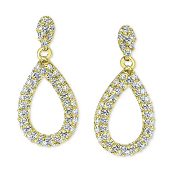 Wholesale โ Giani Bernini Cubic Zirconia Open Teardrop Drop Earrings, Created For Macy's Gold Over Silver ๐ 1 Wholesale โ Giani Bernini Cubic Zirconia Open Teardrop Drop Earrings, Created For Macy's Gold Over Silver ๐