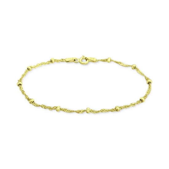 Wholesale ๐ Giani Bernini Beaded Singapore Link Chain Bracelet In 18k Gold-Plated Sterling Silver, Created For Macy's Gold Over Silver โญ 1 Wholesale ๐ Giani Bernini Beaded Singapore Link Chain Bracelet In 18k Gold-Plated Sterling Silver, Created For Macy's Gold Over Silver โญ