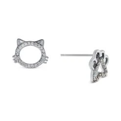 Buy ✔️ Giani Bernini Cubic Zirconia (3/8 Ct. T.w.) Cat Paw Stud Earrings In Sterling Silver 🛒