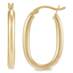 Top 10 ⌛ Giani Bernini Polished Oval Tube Small Hoop Earrings 25mm, Created For Macy's Gold Over Silver ⭐