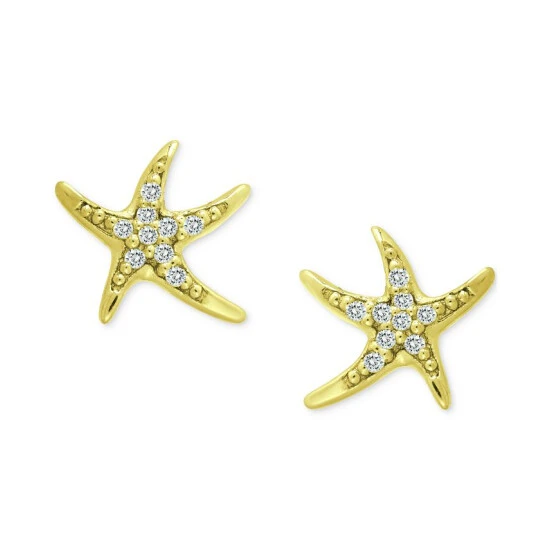 Buy ๐ Giani Bernini Cubic Zirconia Starfish Stud Earrings In 18k Gold-Plated Sterling Silver, Created For Macy's Gold Over Silver ๐ 1 Buy ๐ Giani Bernini Cubic Zirconia Starfish Stud Earrings In 18k Gold-Plated Sterling Silver, Created For Macy's Gold Over Silver ๐