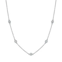 Promo 🤩 Giani Bernini Cubic Zirconia Station Statement Necklace In Sterling Silver, 16 + 2 Extender, Created For Macy's ✔️