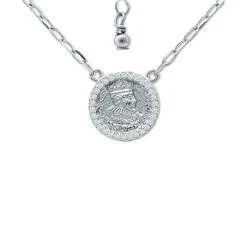 Outlet ❤️ Giani Bernini Cubic Zirconia Coin Pendant Necklace In Sterling Silver, 16 + 2 Extender, Created For Macy's 😉