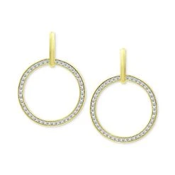 Cheap βοΈ Giani Bernini Cubic Zirconia Circle Drop Earrings, Created For Macy's Gold Over Silver π