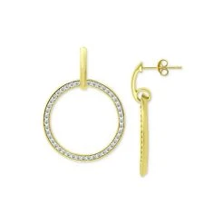 Cheap ✔️ Giani Bernini Cubic Zirconia Circle Drop Earrings, Created For Macy's Gold Over Silver 😍 -Giani Bernini Shop unnamed file 1375