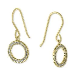 Promo 🥰 Giani Bernini Cubic Zirconia Circle Drop Earrings, Created For Macy's Silver 🎁