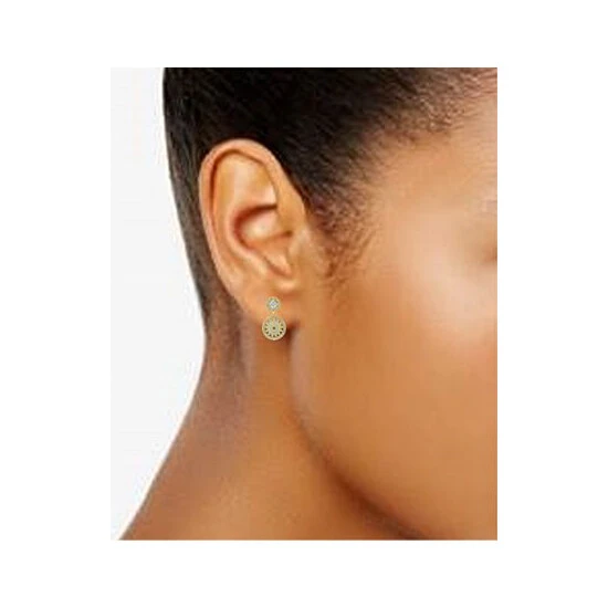 Best Sale 🌟 Giani Bernini Cubic Zirconia Medallion Drop Earrings, Created For Macy's Gold Over Silver 🎉 2 Best Sale 🌟 Giani Bernini Cubic Zirconia Medallion Drop Earrings, Created For Macy's Gold Over Silver 🎉 - Image 2