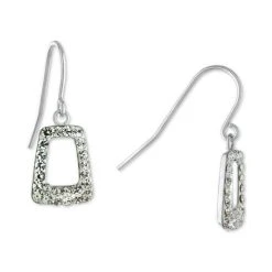 Wholesale ✨ Giani Bernini Crystal Geometric Drop Earrings In Sterling Silver, Created For Macy's 💯