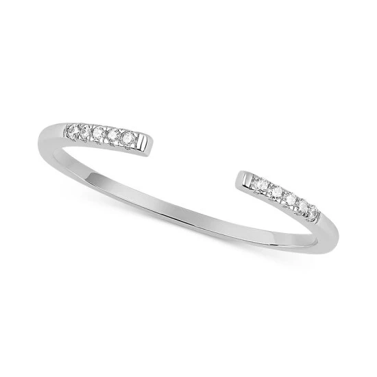 Brand new ⌛ Giani Bernini Cubic Zirconia Cuff Ring In Sterling Silver, Created For Macy's ⭐ 2 Brand new ⌛ Giani Bernini Cubic Zirconia Cuff Ring In Sterling Silver, Created For Macy's ⭐ - Image 2