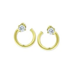 Promo 🛒 Giani Bernini Cubic Zirconia Front & Back Hoop Earrings, Created For Macy's Yellow Gold Over Silver ✔️ -Giani Bernini Shop unnamed file 1416