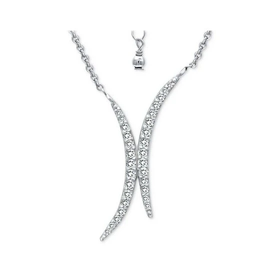 Discount 🛒 Giani Bernini Cubic Zirconia Double Curve 16 Statement Necklace, Created For Macy's Gold Over Silver 🎉 3 Discount 🛒 Giani Bernini Cubic Zirconia Double Curve 16 Statement Necklace, Created For Macy's Gold Over Silver 🎉 - Image 3