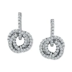 Discount π Giani Bernini Cubic Zirconia Interwoven Drop Earrings In Sterling Silver, Created For Macy's π