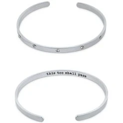 Best Pirce β Giani Bernini Crystal Inner Message Cuff Bangle Bracelet In Sterling Silver, Created For Macy's π―