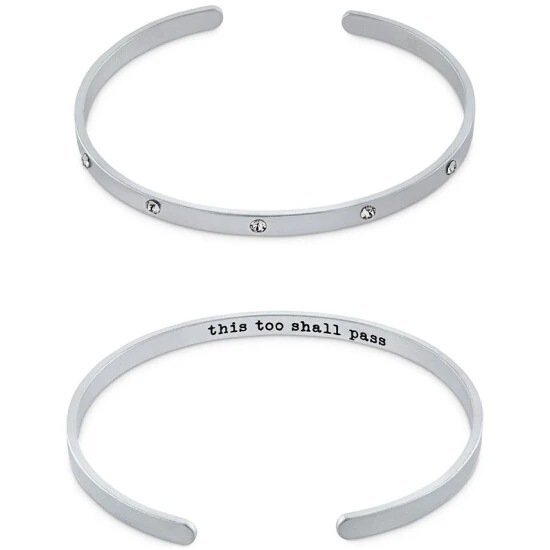 Best Pirce ⌛ Giani Bernini Crystal Inner Message Cuff Bangle Bracelet In Sterling Silver, Created For Macy's 💯 1 Best Pirce ⌛ Giani Bernini Crystal Inner Message Cuff Bangle Bracelet In Sterling Silver, Created For Macy's 💯