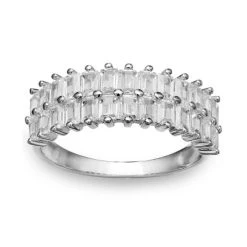 Best deal β Giani Bernini Cubic Zirconia Baguette Statement Ring In Sterling Silver, Created For Macy's White π