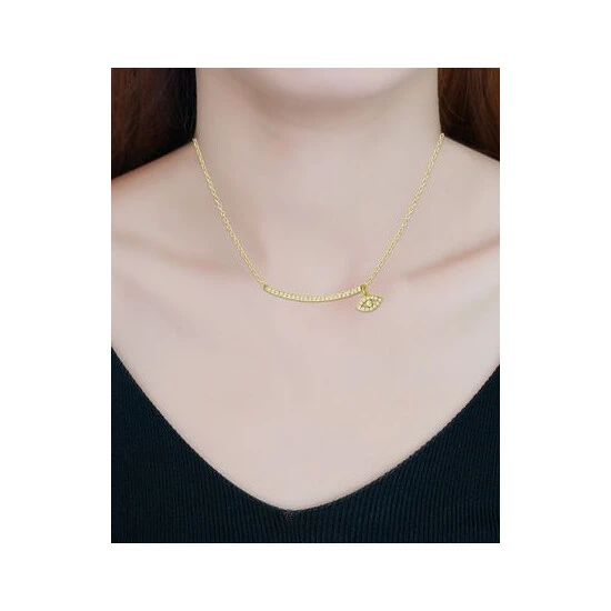 Hot Sale ⭐ Giani Bernini Cubic Zirconia Curved Bar & Evil Eye Pendant Necklace, 16 + 2 Extender, Created For Macy's Sterling Silver 🎁 2 Hot Sale ⭐ Giani Bernini Cubic Zirconia Curved Bar & Evil Eye Pendant Necklace, 16 + 2 Extender, Created For Macy's Sterling Silver 🎁 - Image 2