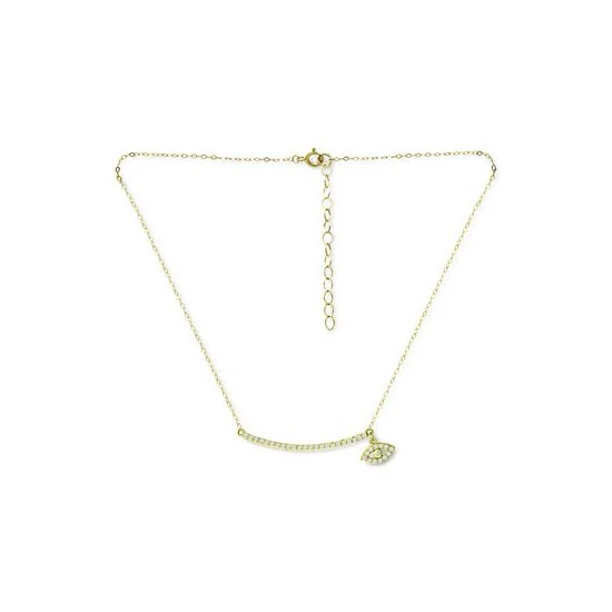 Hot Sale ⭐ Giani Bernini Cubic Zirconia Curved Bar & Evil Eye Pendant Necklace, 16 + 2 Extender, Created For Macy's Sterling Silver 🎁 3 Hot Sale ⭐ Giani Bernini Cubic Zirconia Curved Bar & Evil Eye Pendant Necklace, 16 + 2 Extender, Created For Macy's Sterling Silver 🎁 - Image 3