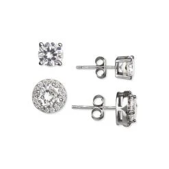 Hot Sale ✔️ Giani Bernini 2-Pc. Set Cubic Zirconia Solitaire & Halo Stud Earrings In Sterling Silver, Created For Macy's ⌛ -Giani Bernini Shop unnamed file 1532