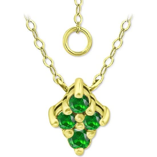 Buy ✔️ Giani Bernini Lab-Created Green Quartz Cluster Pendant Necklace, 16 + 2 Extender, Created For Macy's Sterling Silver ⭐ 1 Buy ✔️ Giani Bernini Lab-Created Green Quartz Cluster Pendant Necklace, 16 + 2 Extender, Created For Macy's Sterling Silver ⭐