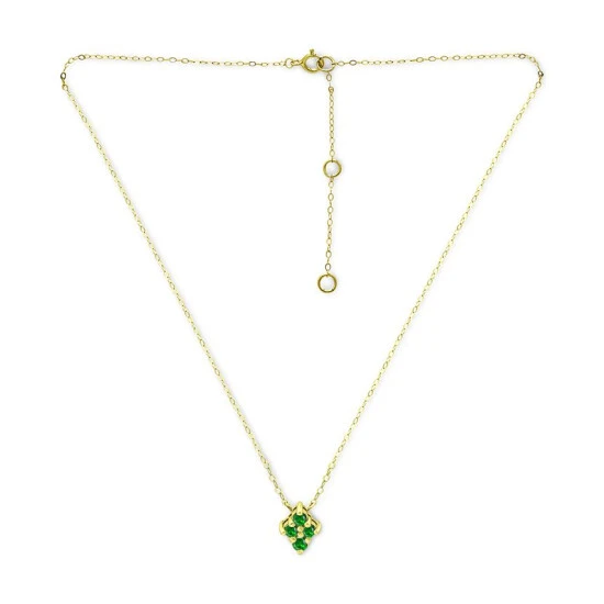Buy ✔️ Giani Bernini Lab-Created Green Quartz Cluster Pendant Necklace, 16 + 2 Extender, Created For Macy's Sterling Silver ⭐ 4 Buy ✔️ Giani Bernini Lab-Created Green Quartz Cluster Pendant Necklace, 16 + 2 Extender, Created For Macy's Sterling Silver ⭐ - Image 4