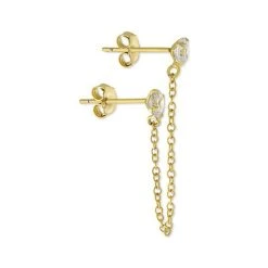 Best Pirce 😀 Giani Bernini Cubic Zirconia Double Pierced Chain Drop Earrings In Gold-Plated Sterling Silver, Created For Macy's Yellow 🌟 -Giani Bernini Shop unnamed file 1542