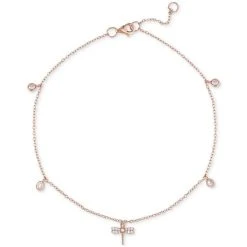 Best reviews of π Giani Bernini Cubic Zirconia Dragonfly & Bezel Ankle Bracelet In 18k Rose Gold-Plated Sterling Silver, Created For Macy's π―