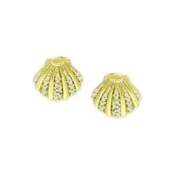 Buy ⭐ Giani Bernini Cubic Zirconia Clam Shell Stud Earrings In 18k Gold-Plated Sterling Silver, Created For Macy's Gold Over Sterling Silver ✔️ -Giani Bernini Shop unnamed file 1604