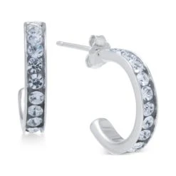 Outlet π Giani Bernini Small (5/8) Crystal Hoop Earrings In Sterling Silver π