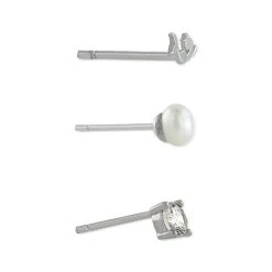 Flash Sale ✨ Giani Bernini 3-Pc. Set Cubic Zirconia, Mermaid, & Imitation Pearl Stud Earrings In Sterling Silver, Created For Macy's ⌛ -Giani Bernini Shop unnamed file 1611
