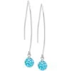 Outlet 🎁 Giani Bernini Light Blue Crystal Cluster Threader Earrings In Sterling Silver 🥰