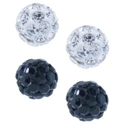 Cheapest β Giani Bernini Crystal 4mm 2-Pc Set Pave Stud Earrings In Sterling Silver, Available In Black And White Or Red And White π