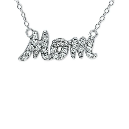 Best Pirce ๐ Giani Bernini Cubic Zirconia Mom Nameplate Necklace In 18k Gold-Plated Sterling Silver, 16 + 2 Extender, Created For Macy's (Also Available In Silver) โค๏ธ 1 Best Pirce ๐ Giani Bernini Cubic Zirconia Mom Nameplate Necklace In 18k Gold-Plated Sterling Silver, 16 + 2 Extender, Created For Macy's (Also Available In Silver) โค๏ธ