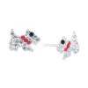 Best Sale ❤️ Giani Bernini Crystal Pavé Scottie 👏 Dog Stud Earrings In Sterling Silver, Created For Macy's Multi 🔔