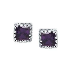 Hot Sale 🔔 Giani Bernini Cubic Zirconia Princess Stud Earrings In Sterling Silver, Created For Macy's ⌛ -Giani Bernini Shop unnamed file 1654