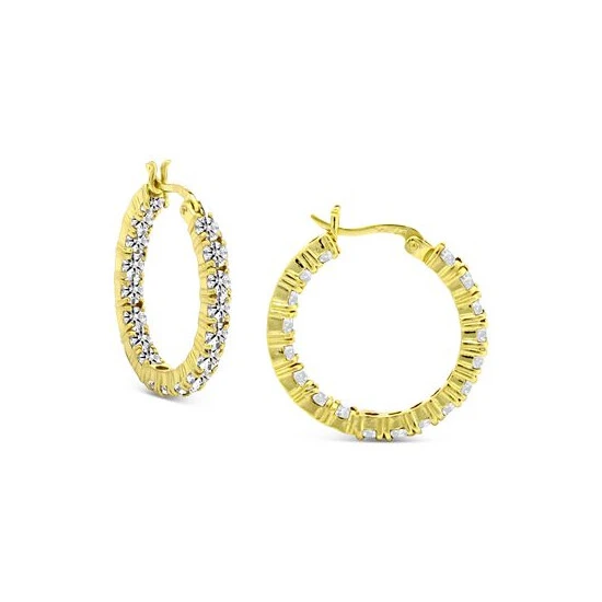 Budget โ๏ธ Giani Bernini Cubic Zirconia In & Out Small Hoop Earrings In 18k Gold-Plated Sterling Silver, 1, Created For Macy's Gold Over Silver ๐ 3 Budget โ๏ธ Giani Bernini Cubic Zirconia In & Out Small Hoop Earrings In 18k Gold-Plated Sterling Silver, 1, Created For Macy's Gold Over Silver ๐ - Image 3