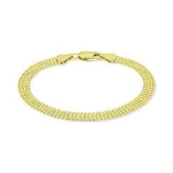 Buy 🧨 Giani Bernini Four Row Bead Chain Bracelet In 18k Gold-Plated Sterling Silver, Created For Macy's ✨