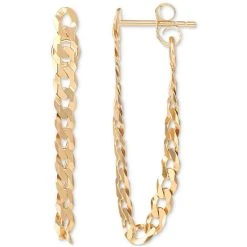 Cheapest ✔️ Giani Bernini Curb Link Chain Dangle Drop Earrings, Created For Macy's Sterling Silver 👏
